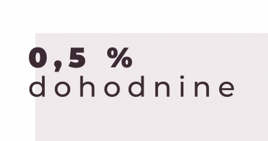 Namenite nam 0,5% odmerjene dohodnine