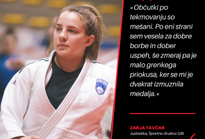 Gibovi športniki: intervju z judoistko Zarjo Tavčar!
