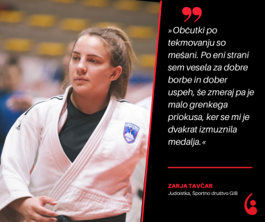 Gibovi športniki: intervju z judoistko Zarjo Tavčar!