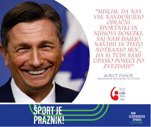 Predsednik Borut Pahor ob dnevu športa