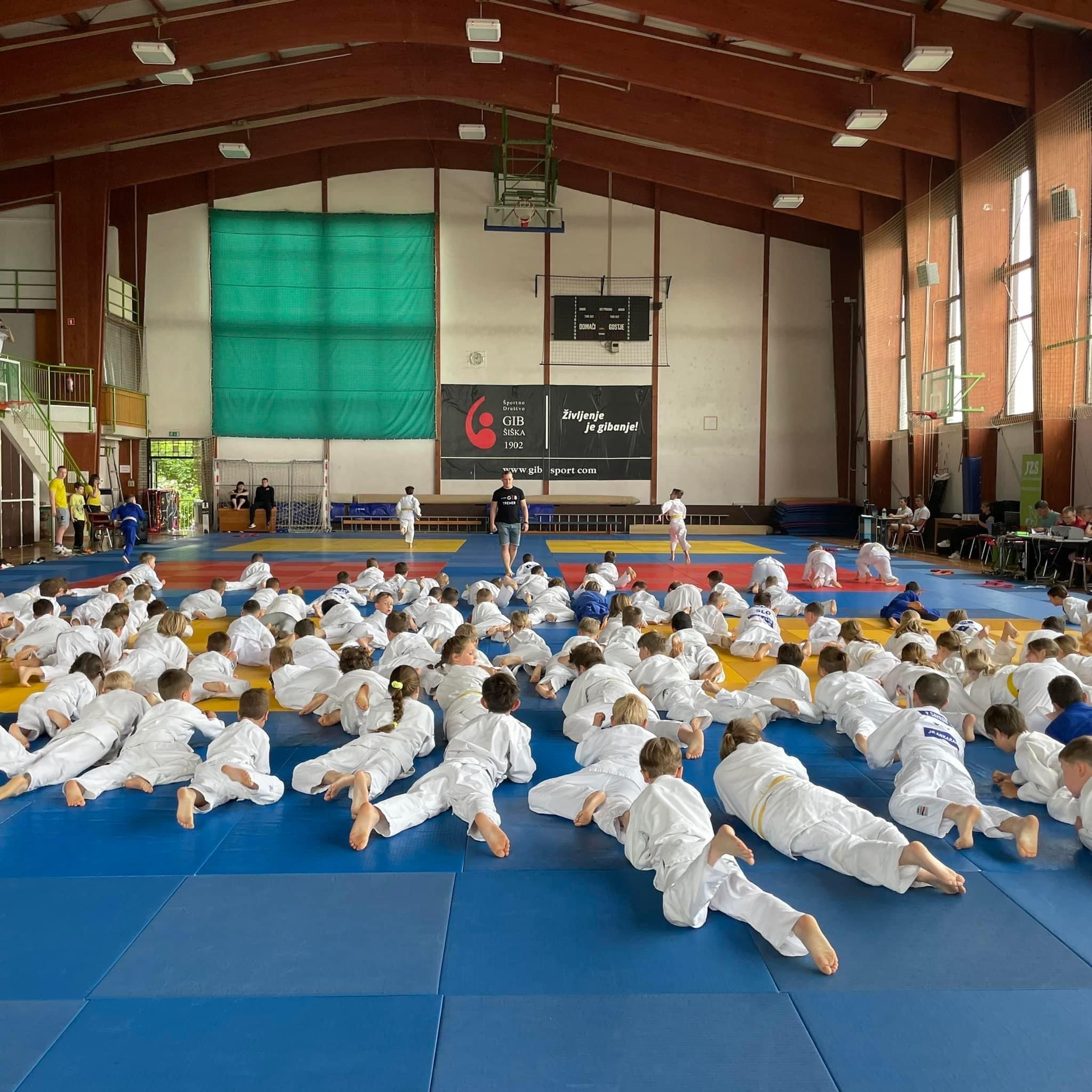 Skupno ogrevanje malih judoistov 